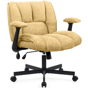 <span class=keywords><strong>Silla</strong></span> de <span class=keywords><strong>Oficina</strong></span> con Patas Cruzadas 2026, <span class=keywords><strong>Brazos</strong></span> Abatibles y Ruedas, Asiento Ancho, con Soporte Lumbar Dinámico Integrado - Product Image 4