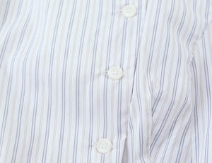 Chemisier rayé en popeline style européen, coupe ajustée, boutonné, imprimé sur mesure, collection Printemps 2026, OEM/ODM par l'usine chinoise, haut pour fille - Product Image 6