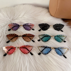 Gafas de Sol con Marco Metálico y Pedrería Estilo Ojo de Gato, Protección UV400, Moda Femenina - Product Image 4