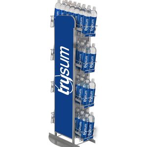 Présentoir en métal à 4 niveaux pour la conception de fils inclinés de vin et de soda - Product Image 1