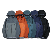 Fabricant de vêtements pour hommes de haute qualité, veste coupe-vent unie personnalisée pour hommes, veste de randonnée imperméable pour hommes