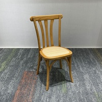 Chaises de salle à manger en bois massif courbé avec dossier croisé et rotin, empilables, pour restaurants, hôtels, salles de banquet, mariages en plein air et réceptions – Vente en gros