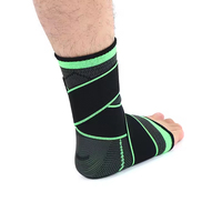 Attelle de cheville en tricot avec logo personnalisé pour le sport Manchons de sangle de compression Ceinture de sangle de pied de protection élastique