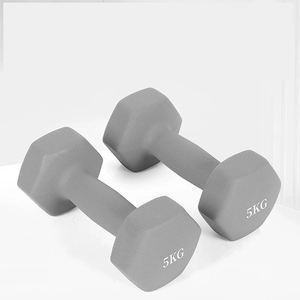 Mejores ventas 1,5-10kgs mancuernas sumergidas en plástico peso libre gimnasio Fitness productos - Product Image 3