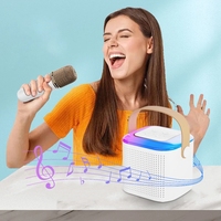 Altavoz Portátil Inalámbrico Bluetooth Y1 de Alta Potencia para Karaoke, Resistente al Agua, con Sonido Envolvente Estéreo, Luces RGB y 2 Micrófonos
