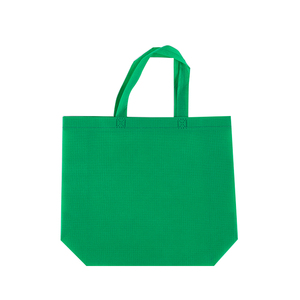 Bolsas de comestibles reutilizables no tejidas verdes personalizadas estilo plegable con logotipo de estampados de animales - Product Image 3
