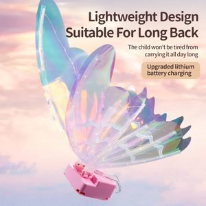 Schöne bunte leuchtende elektrische Schmetterlings flügel für Kinder LED simulierte Flügel Mädchen Spielzeug tragbar für Kinder - Product Image 6