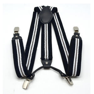 Pantalones de <span class=keywords><strong>traje</strong></span> de cuero PU y poliéster para <span class=keywords><strong>hombre</strong></span> con 4 clips de metal ajustables <span class=keywords><strong>Tirantes</strong></span> de cintura elástica - Product Image 2