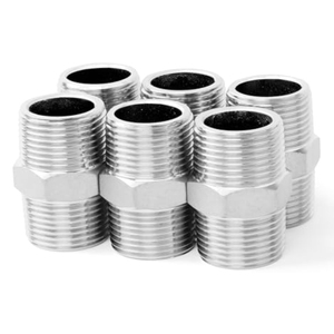 Chất lượng cao 304 thép không gỉ Hex núm vú <span class=keywords><strong>1</strong></span>/2 "NPT nam chủ đề ống phù hợp Adapter kết nối - Product Image 1