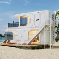 Maison à Ossature à 2 Étages Préfabriquée, Villa Moderne de Luxe, Capsule Spatiale avec Système Intelligent
