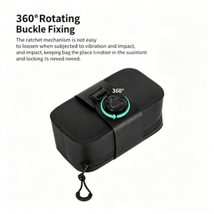 Tas Sadel Sepeda Tahan Air yang Dapat Diperluas dengan Gesper Putar, Kantong Belakang untuk Aksesoris Sepeda Gunung dan Jalan Raya - Product Image 3