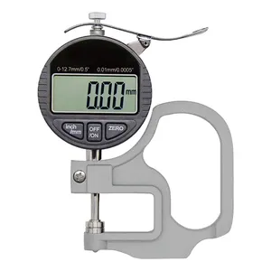 High Precision 0-12.7mm/0.5 0-25.4mm/1 Digital Thickness Gauge 0.01 Resolution Electronic Thickness Measuring Gauge