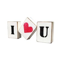 Valentijnsdag Houten Hart Blok Trio Teken Valentijn Cadeau Valentijn Home Decoratie