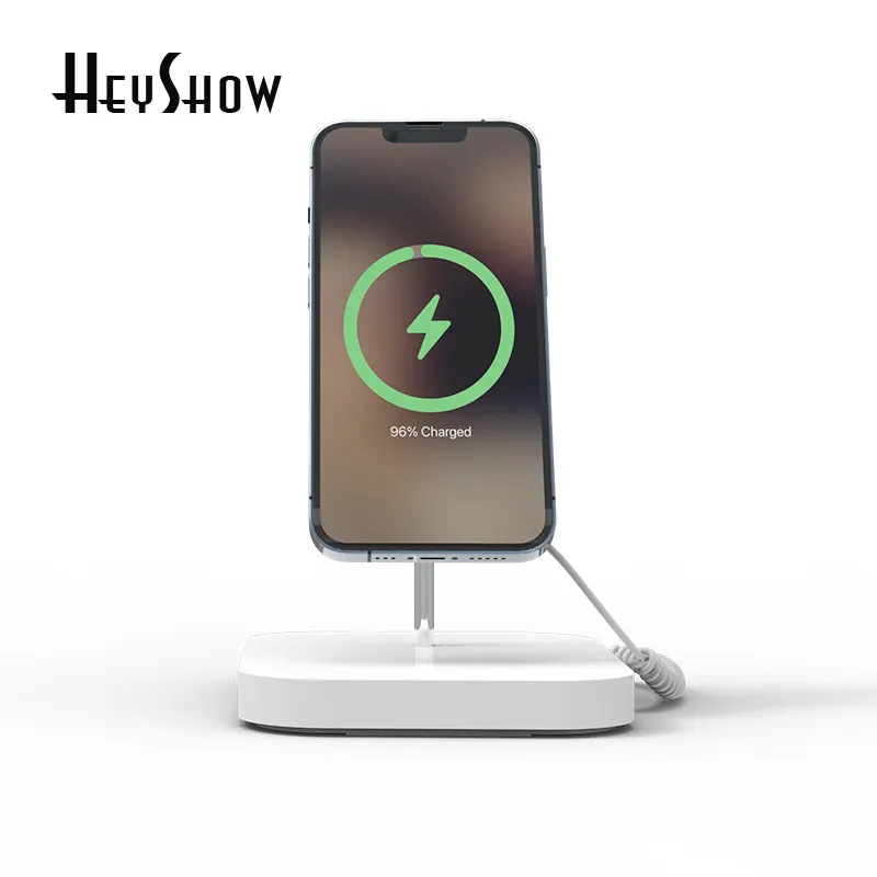 Mobile Phone Security Display Stand iPhone Charging Holder Cellphone Anti Theft Alarm For Apple Phones