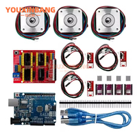 Kit Printer 3D R3 Versi Terbaru RAMPS1.4 Mesin Pengukir Mekanis dengan Saklar Mekanis dan Motor Stepper 42