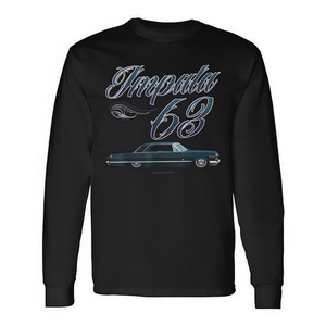 Camiseta de manga larga Impala 63 con diseño de coche deportivo y gráfico clásico de automóvil - Product Image 2