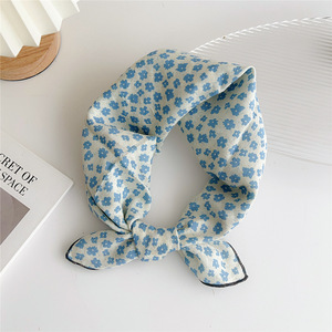 Sciarpa quadrata in cotone di alta qualità 58*58cm con stampa scialle Bandana per donna foulard da donna - Product Image 6