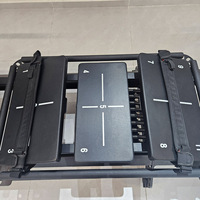 Peralatan Reformer Pilates Megapro Profesional Klasik Studio Yoga dengan Rangka Aluminium Hitam