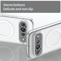 Étui de protection pour téléphone en TPU souple transparent résistant aux chocs avec coque arrière magnétique pour Google Pixel 11 Pro XL