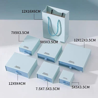 Boîte à bijoux en papier avec logo personnalisé, boîte cadeau de luxe pour bijoux, emballage cadeau fait main en carton, ensemble de boîtes à bijoux pour collier et bague