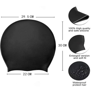 Femmes nageant cheveux longs Oversize 120 grammes Large Silicone Swim Caps - Product Image 4