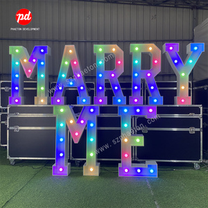 Decorazioni per Feste, Insegna LED RGB 'MARRY ME' Grande 3-4 Piedi, Lettere Luminose per Proposte di Matrimonio e Decorazioni Nuziali - Product Image 3