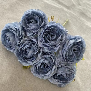 Gran oferta, decoración para exteriores e interiores, flores artificiales al por mayor baratas, flores artificiales de peonía de 7 cabezas - Product Image 2
