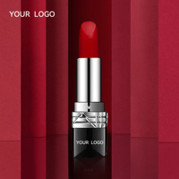 Tube de Rouge à Lèvres Minéral Velours Hydratant Personnalisable OEM ODM, Fini Brillant Longue Tenue, Brun Feuille d'Érable, Maquillage Quotidien, MSDS Inclus