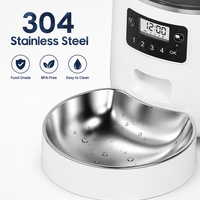 Comedero Automático para Mascotas con Control Remoto, Capacidad de 4L, Ecológico, Doble Alimentación, Acero Inoxidable, Programable, para Animales Pequeños