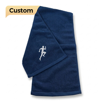 Serviette de sport brodée à motif de course, en microfibre, séchage rapide, portable, super absorbante, pour fitness et gym, OEM en gros