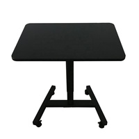 Bureau d'ordinateur à hauteur pneumatique à gaz, jambes simples à assembler facilement, support réglable en hauteur, pour pied