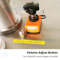 Machine de remplissage semi-automatique à tête unique pour liquides très visqueux en bouteilles et bocaux en verre (miel)