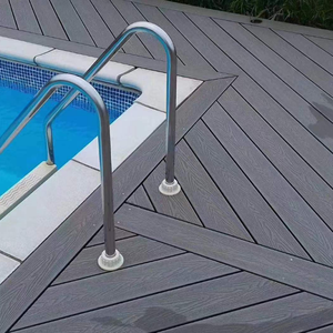 Plancher en WPC pour extérieur à grain de bois parfait, revêtement de sol en WPC gaufré, plancher composite de 140 mm, panneau en bois brossé pour jardin - Product Image 6