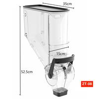 Présentoir de supermarché à poubelle à gravité en plastique dispensadores de granos distributeur de grains pour aliments en vrac