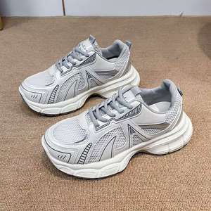 Nuevo Estilo 2025, Zapatos Casuales de Tacón Alto para Mujer, con Suela Gruesa, Parte Superior de Cuero Genuino, Suela de Goma, Cómodos y Versátiles - Product Image 4