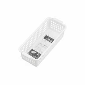 Inomata 517 ventoso lungo cesto bianco per la conservazione della cucina - Product Image 1