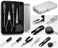 Kit d'outils à main en acier au carbone 5 pièces : tournevis, pinces, testeur de tension, coupe-circuit, mètre ruban pour bricolage, usage domestique et réparation électrique OEM REEKE