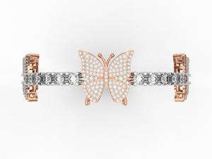 Bijoux de marque raffinés en or 14k 18k avec diamant Moissanite et diamant de laboratoire, design ouvert, cadeau d'anniversaire tendance en argent - Product Image 4