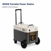 Station d'alimentation portable sur roues 1500W 3584Wh Batterie LiFePO4 4S1P 280Ah avec affichage numérique de la puissance, Vente en gros
