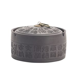 Fujian Quanzhou Xinfumei Ceramic Wanfu Ashtray Round New Chinese Style Tea Table Accessory Desktop <b>Ornament</b> - Product Image 2