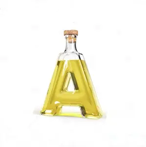 Custom alphabetical english letter shaped glass perfume bottles with stopper