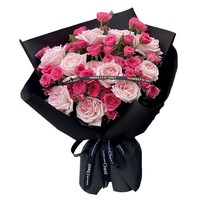 Buket Pesta Hari Valentine Hari Ibu Tanabata Mawar Sophie Awet Bunga Sabun Seperti Asli Hadiah Elegan Ember yang Dapat Dipeluk