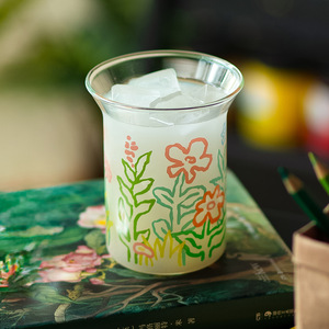 Vasos de Vidrio de Boca Abierta Serie Painter, Resistentes a Altas Temperaturas, Ilustrados y Pintados a Mano, para Café, Jugo, Leche, Agua, Cerveza - Product Image 4