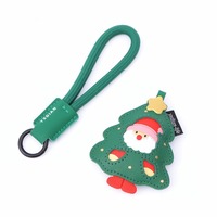 Porte-clés en cuir Père Noël Elk Cadeau de Noël Chaussettes Drôle Mode Sac Accessoires Porte-clés Charmes Élégant Sac en cuir de Noël Charme