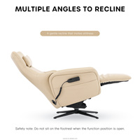 K1 Echtleder Dual-Motor Power-Lift Relaxsessel mit 270°-Funktion °   Drehbar, Unendlich Positionierbar, Magnetische Fernbedienung