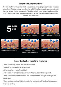 Máquina de Microvibración con Rodillo de Bolas Internas Vela para Drenaje Linfático Corporal, Quema de Grasa, Reafirmación de la Piel y Masaje - Product Image 2