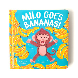 Sortie d'usine <span class=keywords><strong>milo</strong></span> va bananes livres d'histoires au coucher bébé éducatif enfants livre de planche papier recyclé - Product Image 2