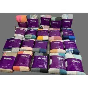 Parure de lit Vianney 235x220 cm, double face, patchwork moderne, 6 pièces, couleurs assorties - Product Image 4