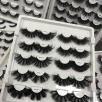 Marque privée 16-25 MM bandes de cils avec pointes qui ressemblent à des extensions 5D vrais cils de vison en gros moelleux Faux Cils