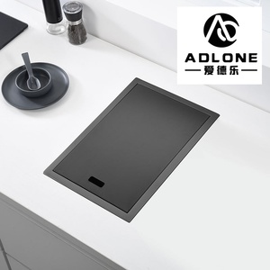 ADLONE Rinser Stainless Steel Hidden <strong>Kitchen</strong> <strong>Sinks</strong> Black Cup Handmade With Intelligent Flip Cover Lifting Stainless <strong>Sinks</strong> - Product Image 4